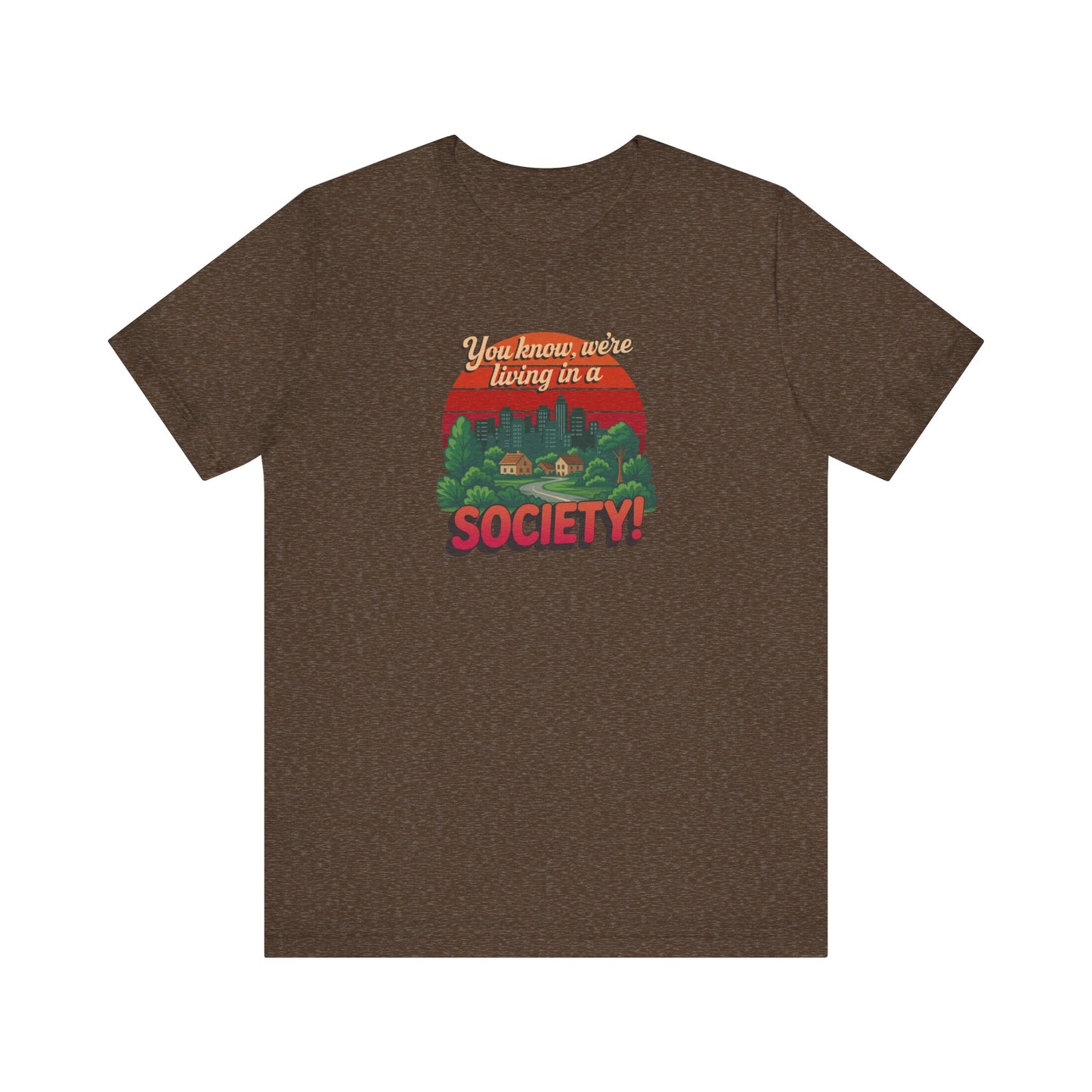 We’re Living in a Society! — Seinfeld Retro Tee (Dark)