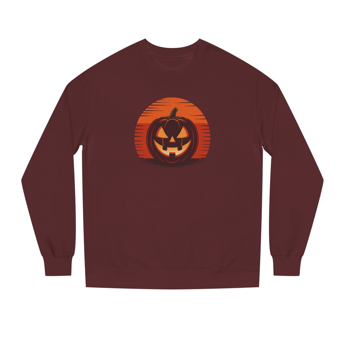 Retro Jack: Sliced Sunset — Halloween Sunset Sweatshirt (Dark)