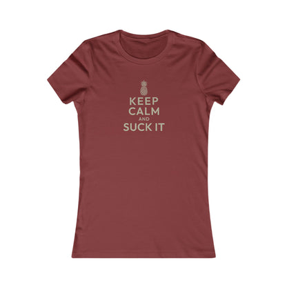 Keep Calm and Suck It — Psych Retro Women's Tee (Dark)