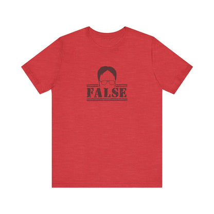 Dwight Schrute FALSE —  The Office-Inspired Retro Tee (Light)