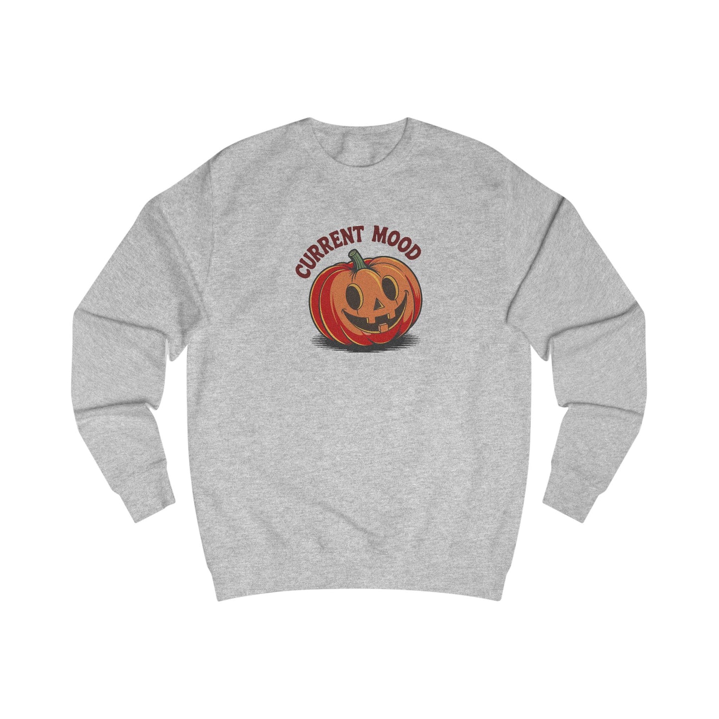 Current Mood (Cute Pumpkin) — Retro Halloween Sweatshirt (Light)