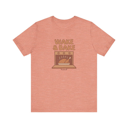 Wake & Bake — Retro Thanksgiving Turkey Tee (Light)