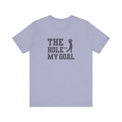 The Hole Is My Goal — Golf Silhouette Retro Tee (Light)