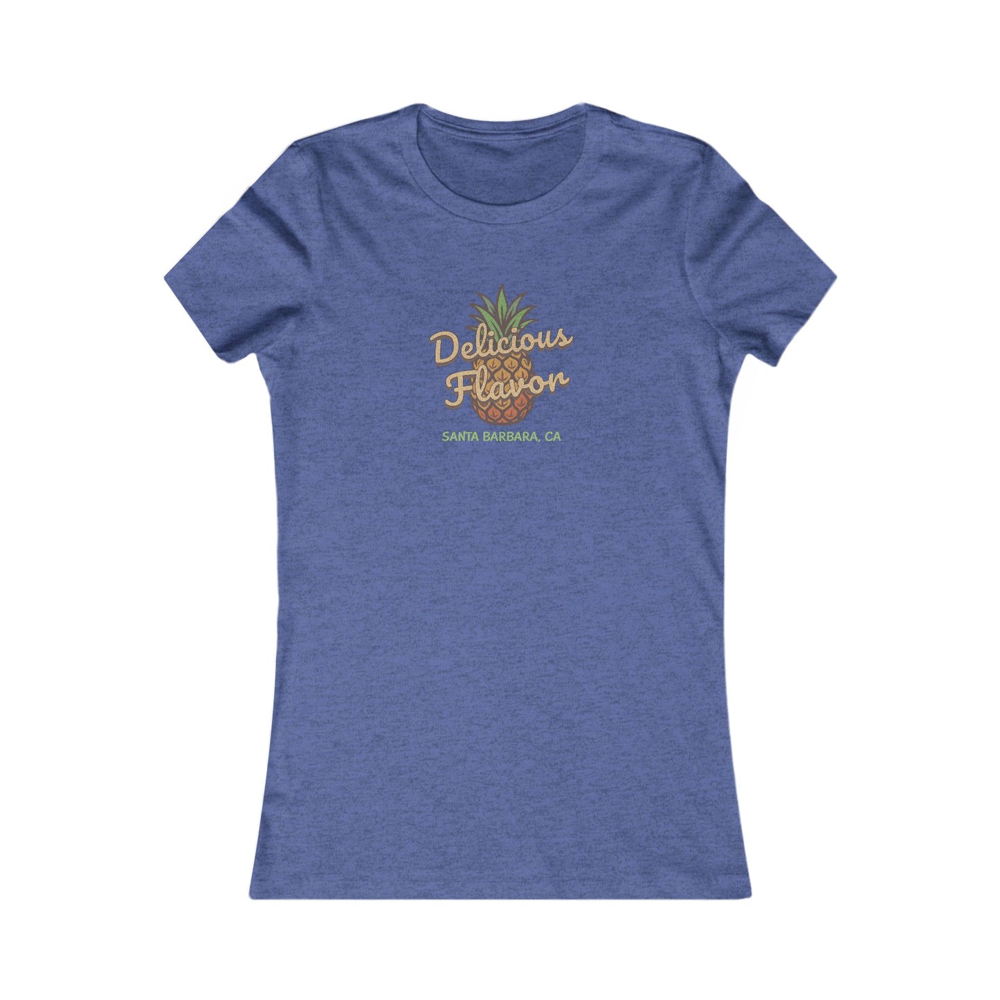 Delicious Flavor — Santa Barbara Pineapple Retro Women's Tee (Dark)