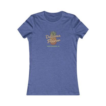 Delicious Flavor — Santa Barbara Pineapple Retro Women's Tee (Dark)