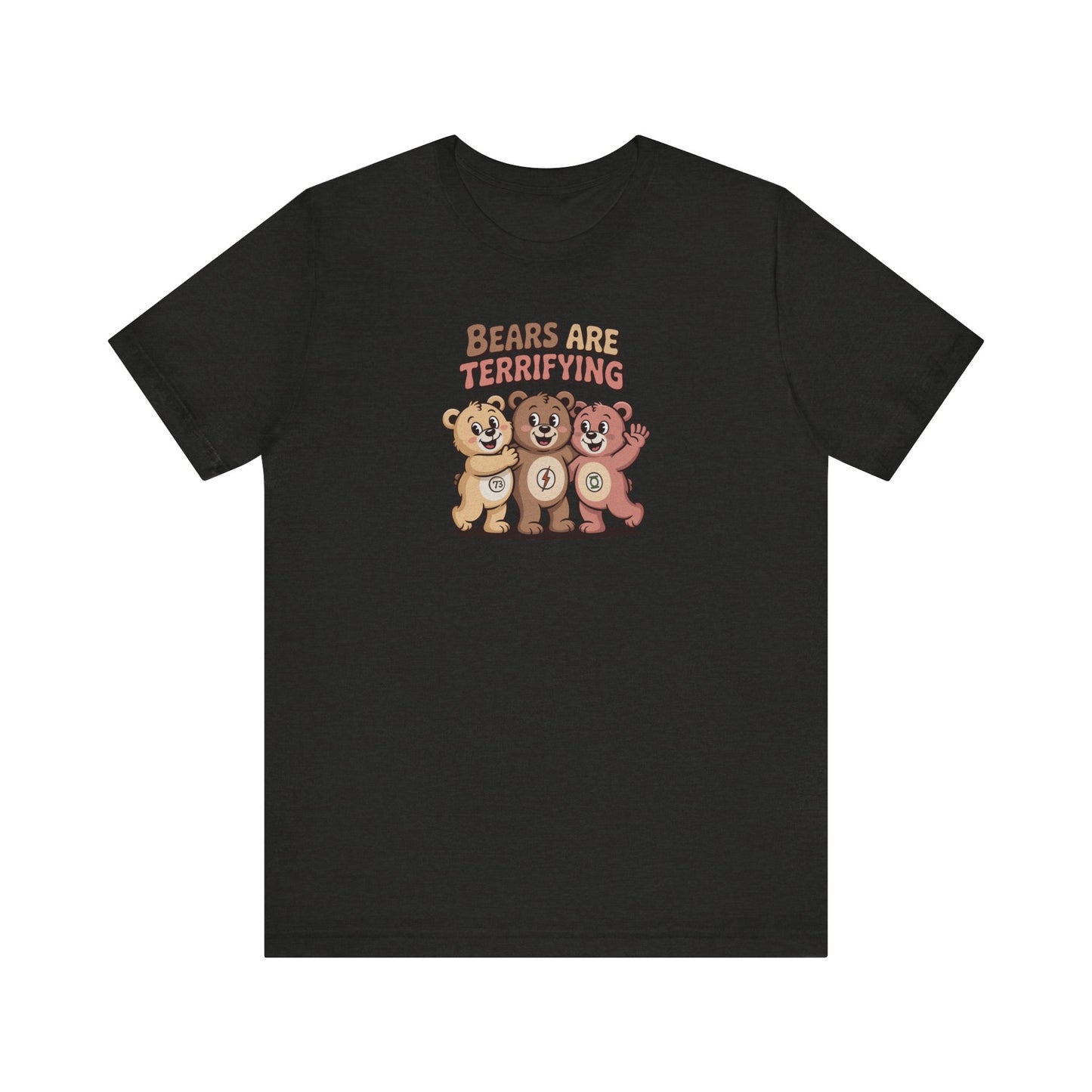 Bears Are Terrifying (Cute Remix) — Retro Tee (Dark)