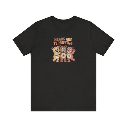 Bears Are Terrifying (Cute Remix) — Retro Tee (Dark)