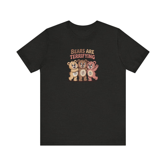 Bears Are Terrifying (Cute Remix) — Retro Tee (Dark)