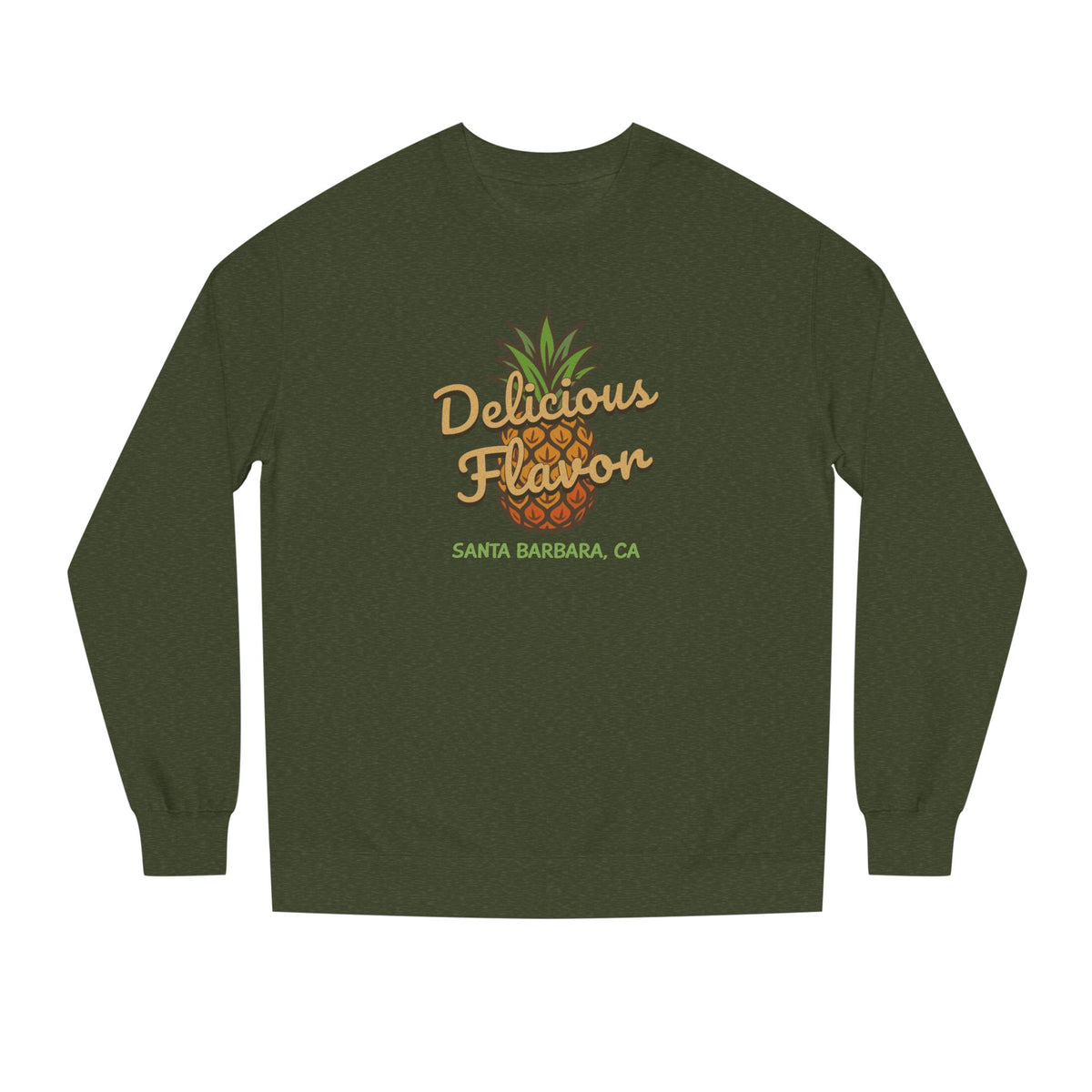Delicious Flavor — Santa Barbara Pineapple Retro Sweatshirt (Dark)