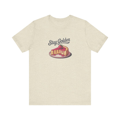 Stay Golden — Retro Cheesecake Graphic Tee (Light)