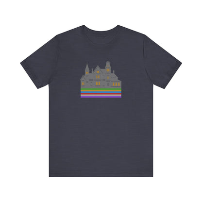 Welcome to Hill House (Off Route 41) — Clue Retro Tee (Dark)