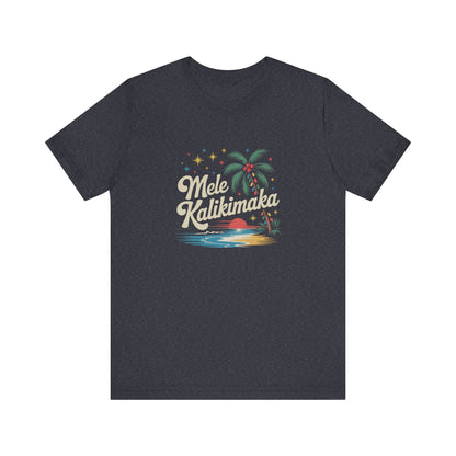 Mele Kalikimaka — Retro Hawaiian Christmas Tee (Dark)