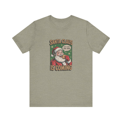 Santa Claus is Coming — Vintage Christmas Tee (Light)