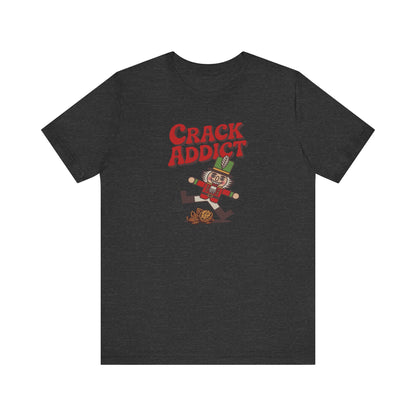 Crack Addict Nutcracker (Unhinged Remix) — Retro Tee (Dark)