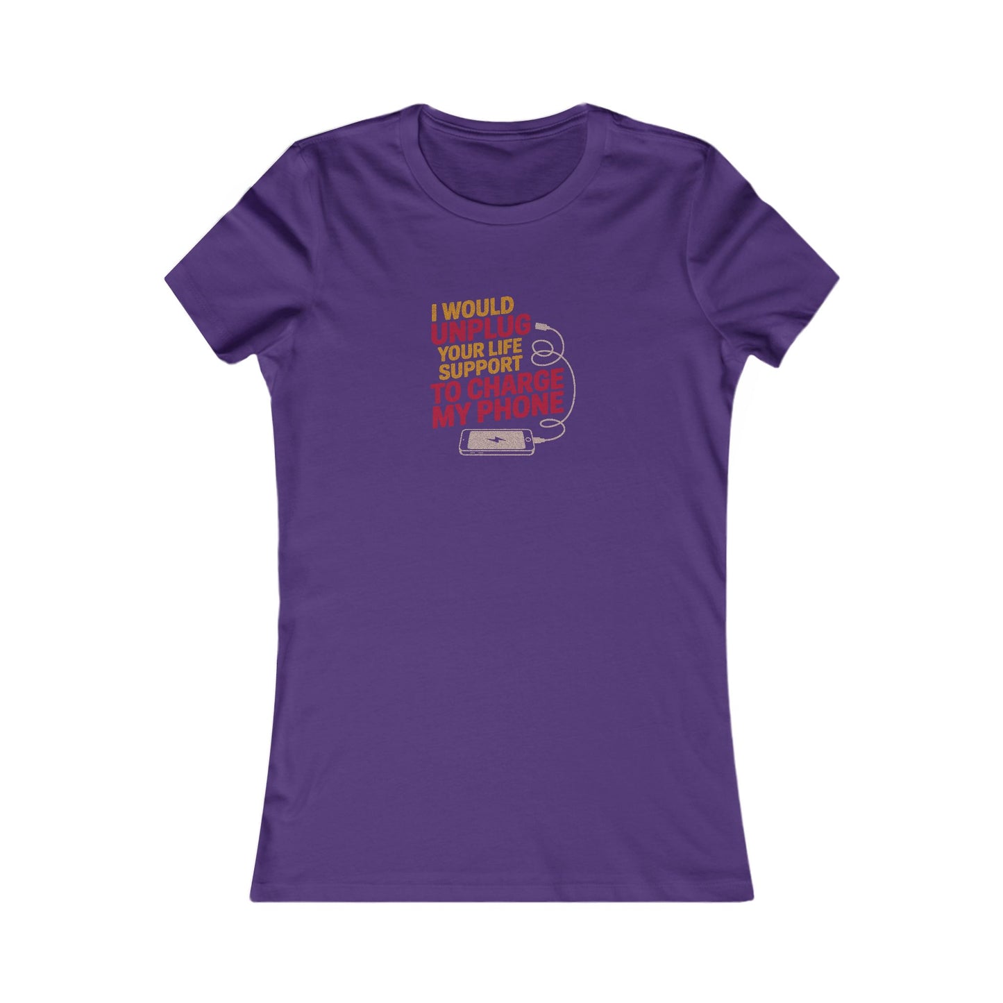 Your Life Support < Charging My Phone — Women's Tee (Dark)