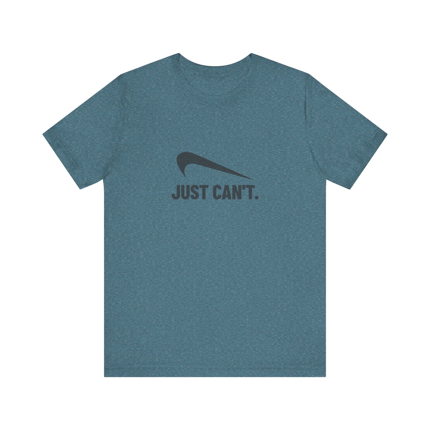 Just Can’t Athletic Parody — Retro Workout Tee (Light)
