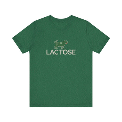 Life is a Beautiful… Typo – LACTOSE Logo Parody Retro Tee (Dark)