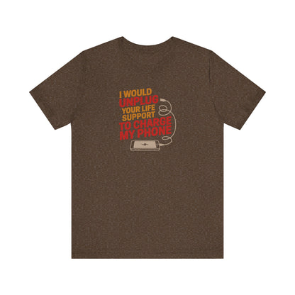 Your Life Support < Charging My Phone — Retro Tee (Dark)