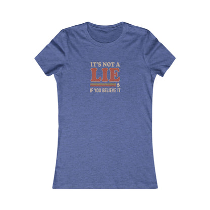 It’s Not a Lie, If You Believe It — George Costanza Retro Women's Tee (Dark)