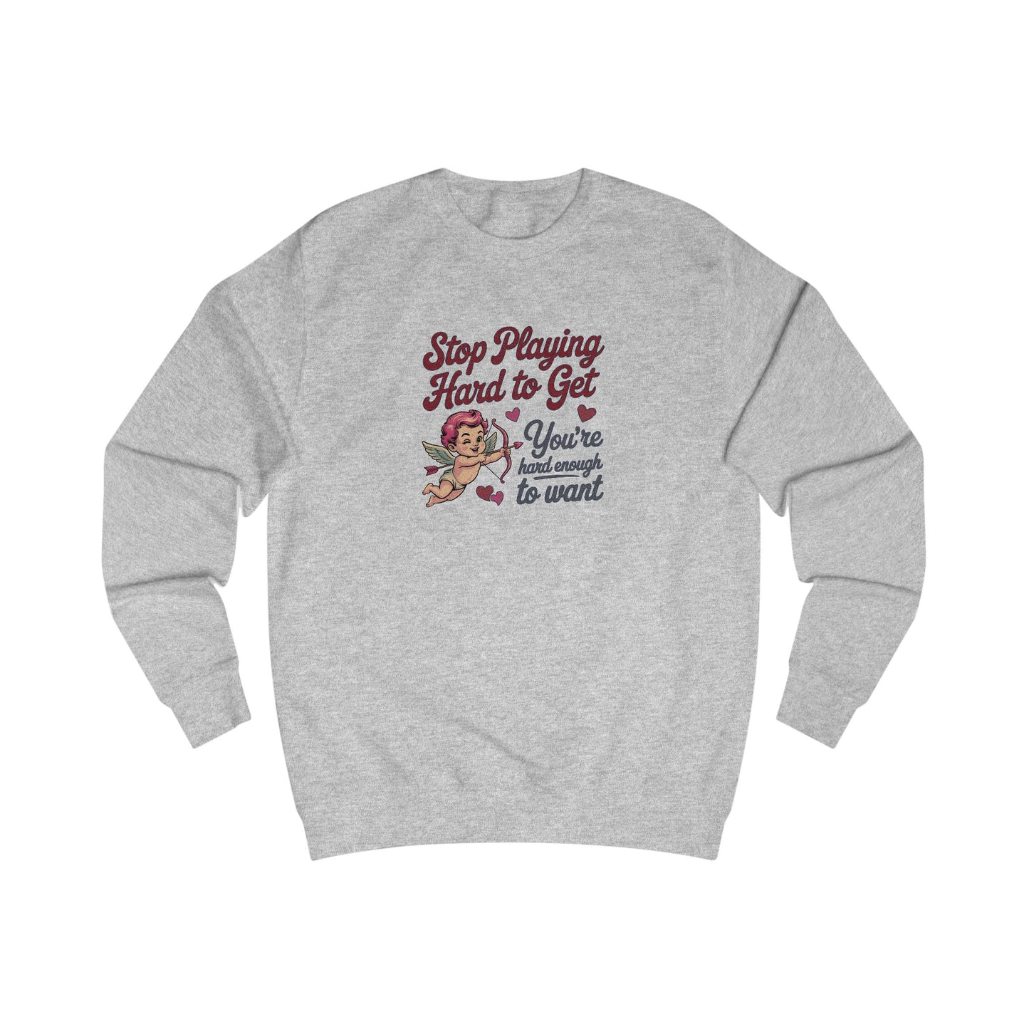 Stop Playing Hard to Get — Retro Cupid Sweatshirt (Light)
