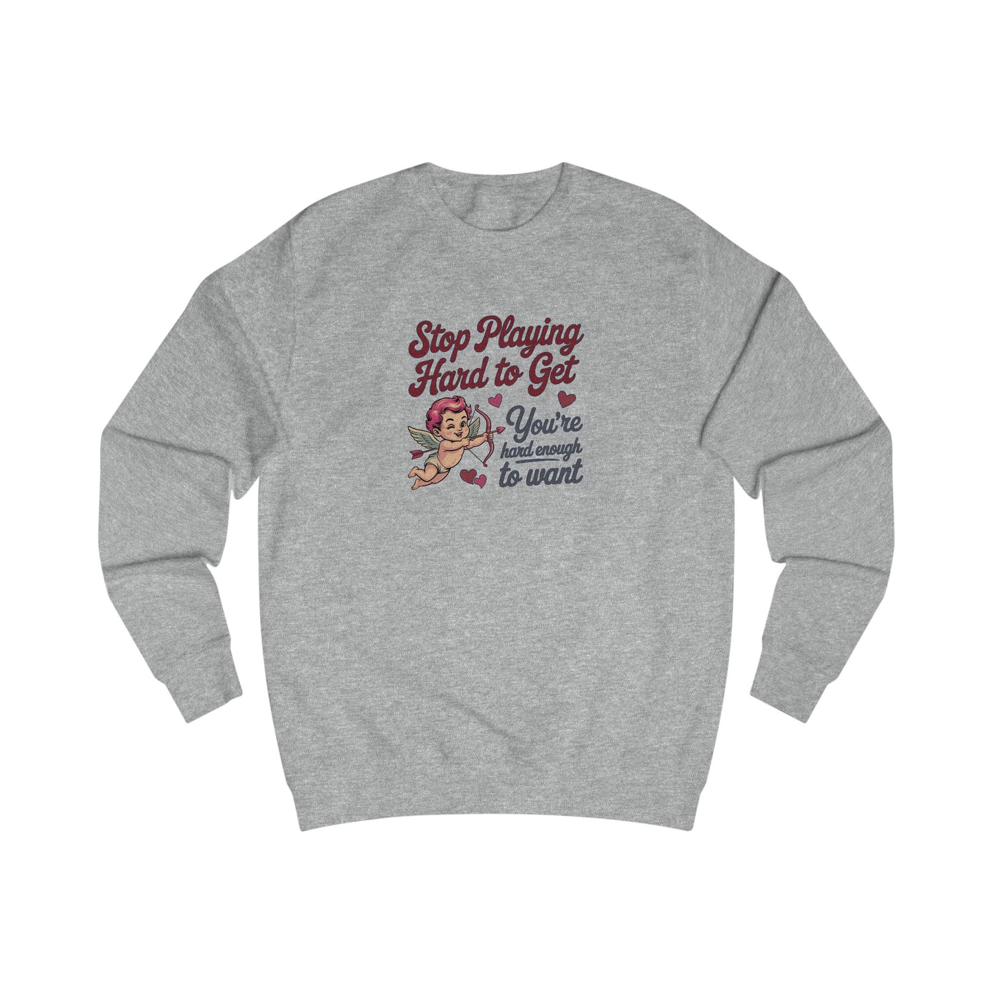 Stop Playing Hard to Get — Retro Cupid Sweatshirt (Light)