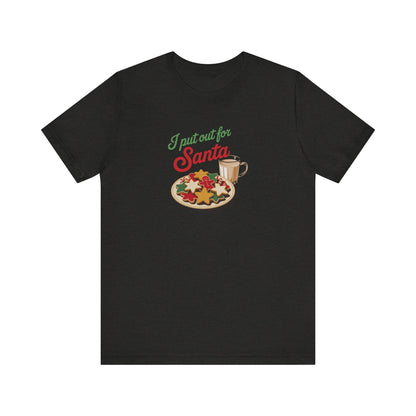 I Put Out for Santa — Retro Christmas Cookies Tee (Dark)