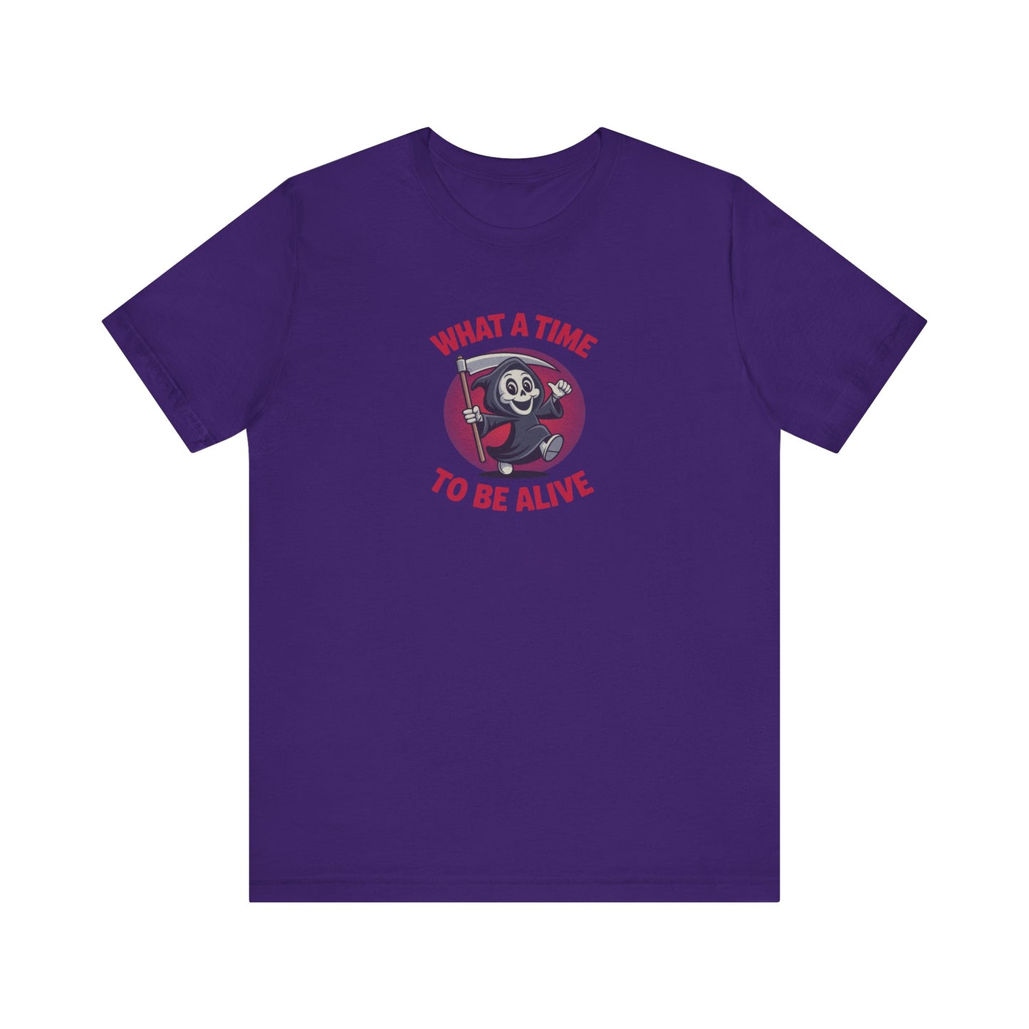 What a Time to Be Alive (Cute) — Lil Reaper Retro Tee (Dark)