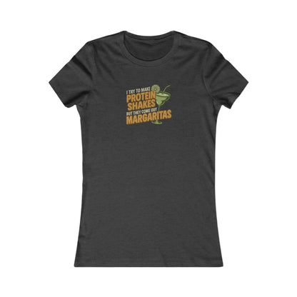 Protein Shakes (Oops, All Margaritas) — Retro Women's Tee (Dark)