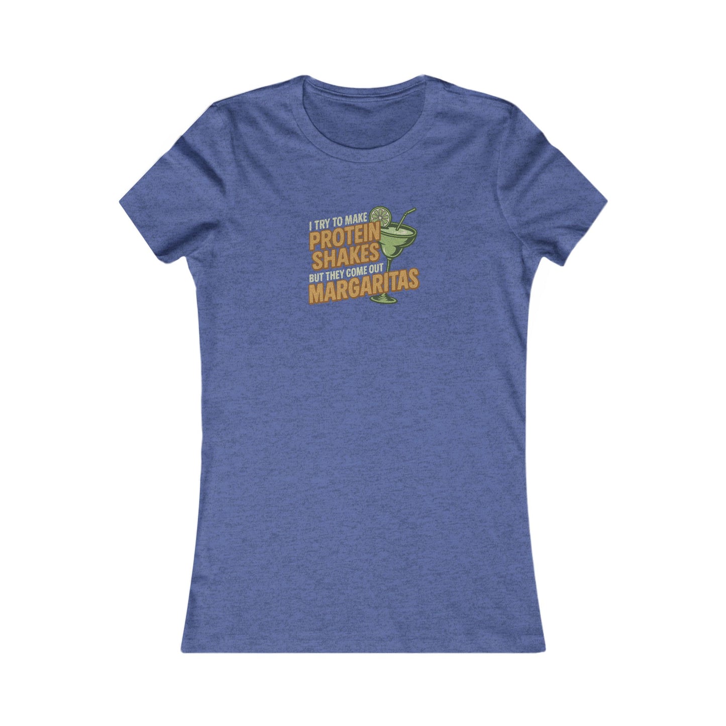 Protein Shakes (Oops, All Margaritas) — Retro Women's Tee (Dark)