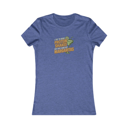 Protein Shakes (Oops, All Margaritas) — Retro Women's Tee (Dark)