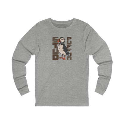 Stud Puffin, Licensed to Chill – Spy-Bird Retro Long Sleeve (Light)