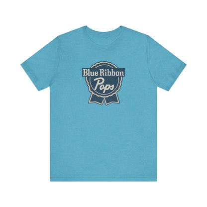 Blue Ribbon Pops Shirt — Funny Dad Gift, Retro Beer Dad Tee
