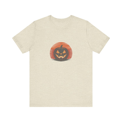 Retro Jack: Sliced Sunset — Halloween Sunset Tee (Light)