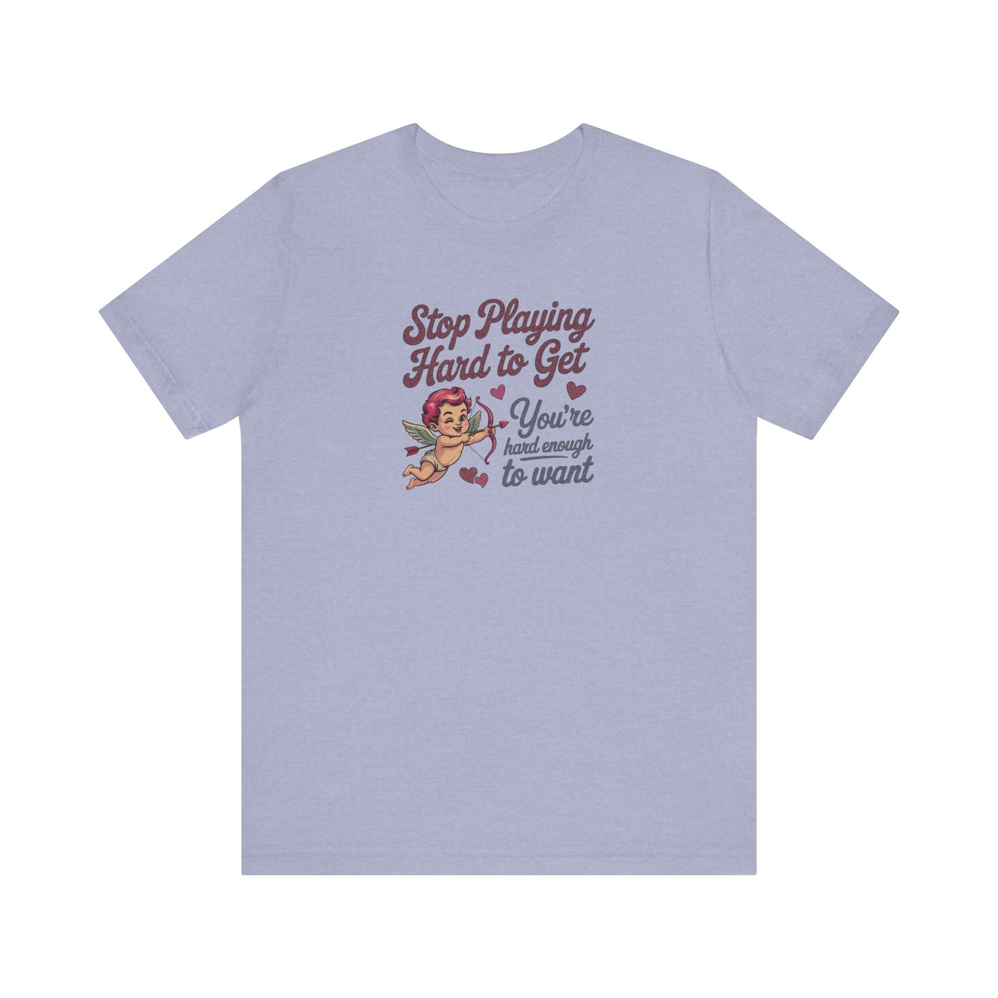 Stop Playing Hard to Get — Retro Cupid Tee (Light)