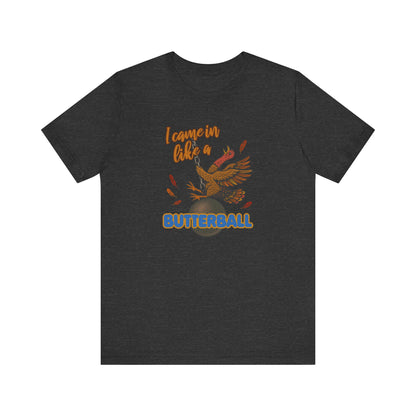 Like a Butterball — Miley Cyrus Thanksgiving Parody Retro Tee (Dark)