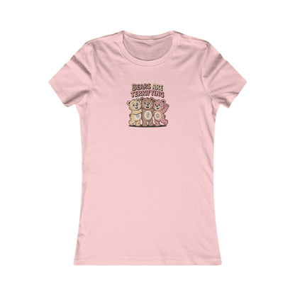 Bears Are Terrifying (Cute Remix) — Retro Women's Tee (Light)