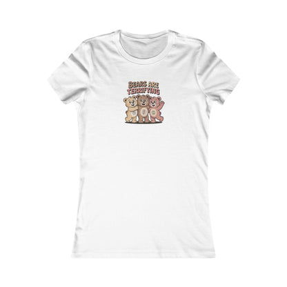 Bears Are Terrifying (Cute Remix) — Retro Women's Tee (Light)