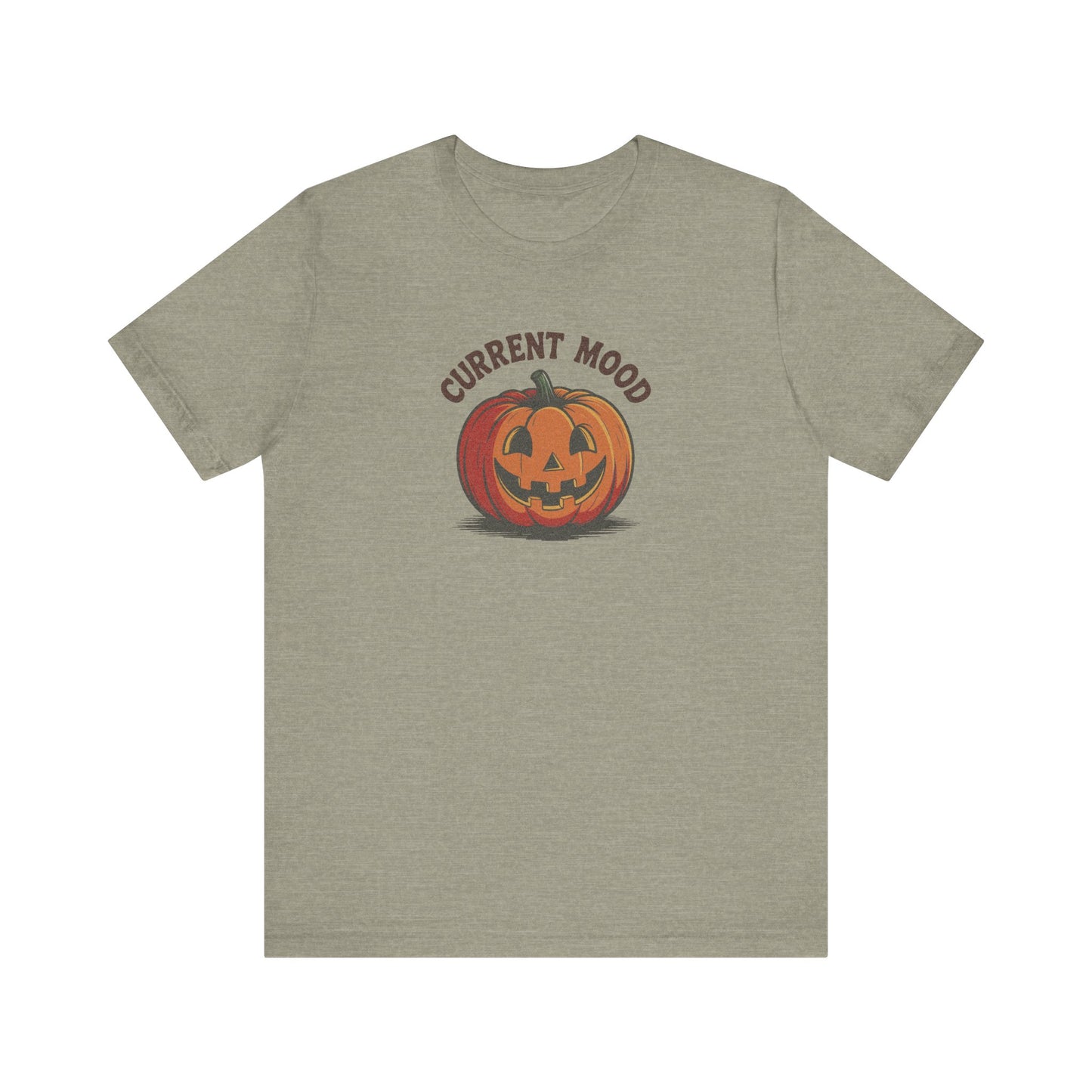 Current Mood (Classic Pumpkin) — Retro Halloween Tee (Light)