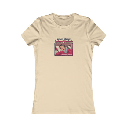 I'm Not Always Rude and Sarcastic — Retro Women's Tee (Light)