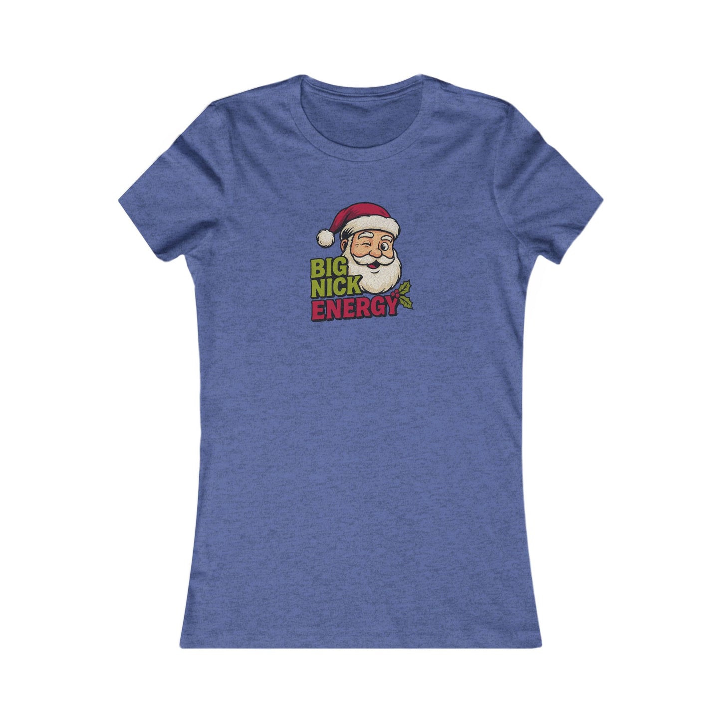 Big Nick Energy — Retro Santa Christmas Women's Tee (Dark)