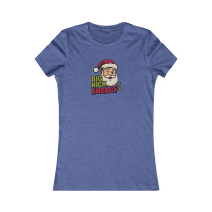 Big Nick Energy — Retro Santa Christmas Women's Tee (Dark)