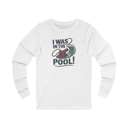 I Was in the Pool! — George Costanza Shrinkage Retro Long Sleeve (Light)