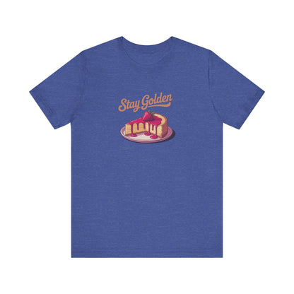 Stay Golden — Retro Cheesecake Graphic Tee (Dark)
