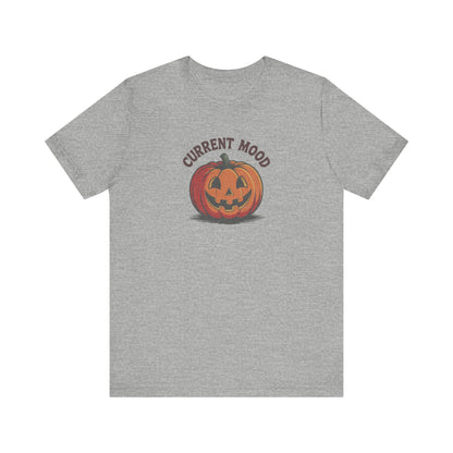 Current Mood (Classic Pumpkin) — Retro Halloween Tee (Light)