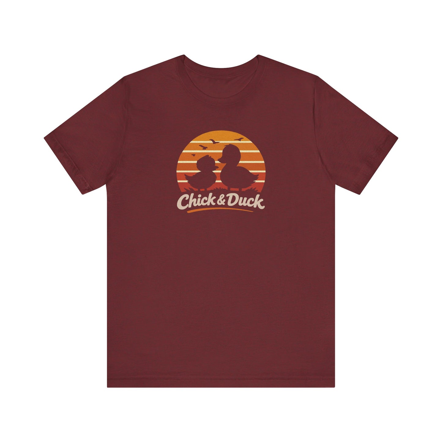 The Chick and the Duck — Friends Retro Tee (Dark)