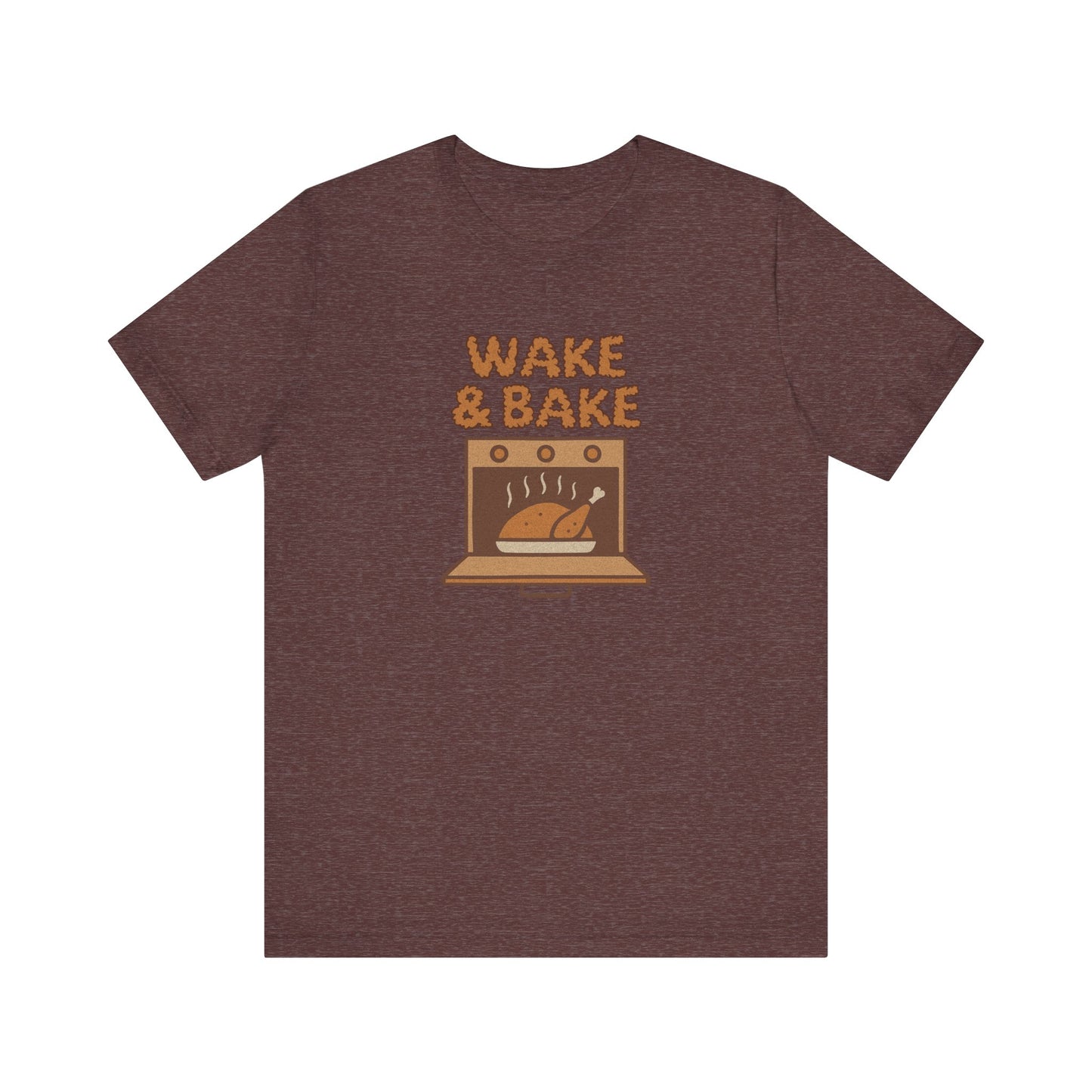 Wake & Bake — Retro Thanksgiving Turkey Tee (Dark)
