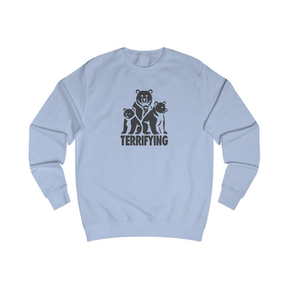 Bears Are Terrifying — Retro Silhouette Sweatshirt (Light)