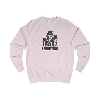 Bears Are Terrifying — Retro Silhouette Sweatshirt (Light)