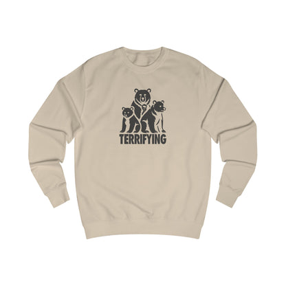 Bears Are Terrifying — Retro Silhouette Sweatshirt (Light)