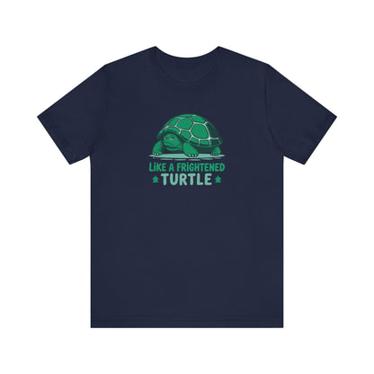 Like a Frightened Turtle — George Costanza Shrinkage Retro Tee (Dark)